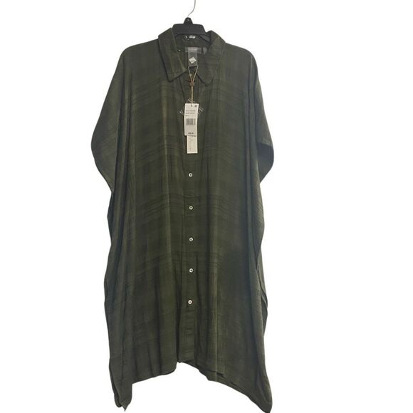 BEYOND Control Women’s Green Shirtdress Coverup Size Small OVERSIZED - Picture 1 of 12